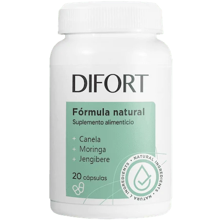 Frasco Difort 30 cápsulas — ALA, Gymnema, Fenogreco, Cacao, Quercetina y Vitamina D3 para apoyo del balance glucémico en Guatemala