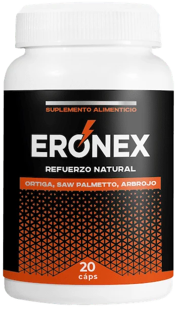 Frasco Eronex cápsulas naturales 20 unidades — Saw Palmetto, Ortiga y Abrojo para próstata en Guatemala